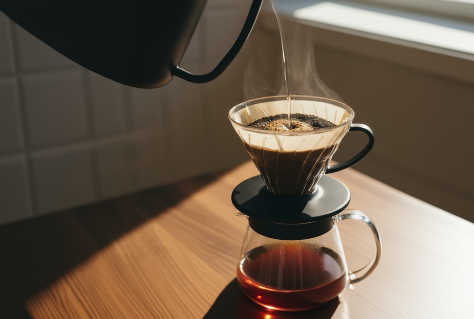 Hyper-Realistic Pour-Over Coffee